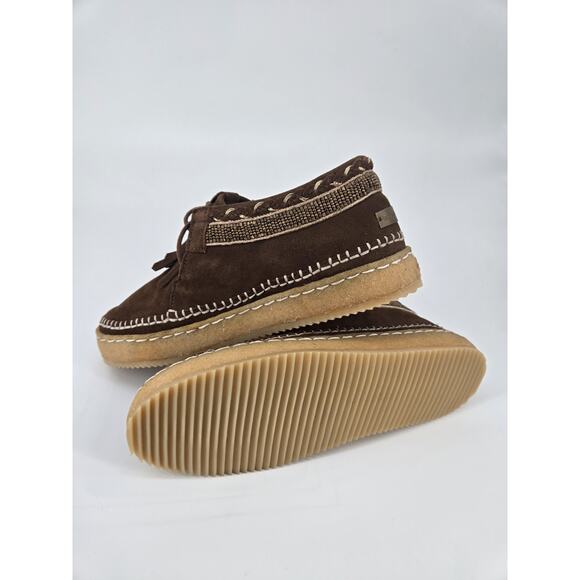 Laidback London Beaded Erku Chukka Moccasins Brown Suede Sz 38 US 7.5 New In Box - Picture 8 of 13